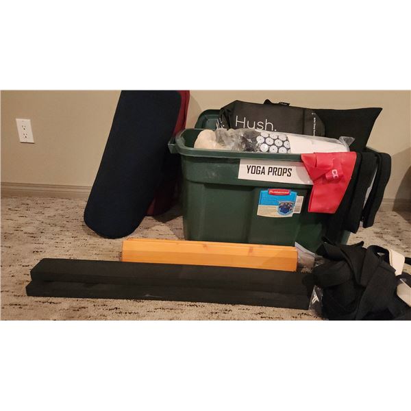 Yoga Prop with Blankets, Bolsters, Straps, Acupressure and Hush Pillows, and Blocks