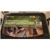 Image 4 : Two Folding Metal Chairs, Easy Reach 3-Step Highback Stool, Box of Assorted Hangers