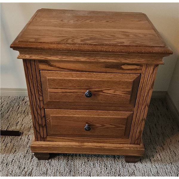 Newton Oak Two Drawer Nightstand