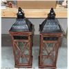 Image 2 : Wood and Metal Lanterns with Christmas Ornaments