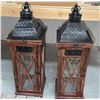 Image 3 : Wood and Metal Lanterns with Christmas Ornaments