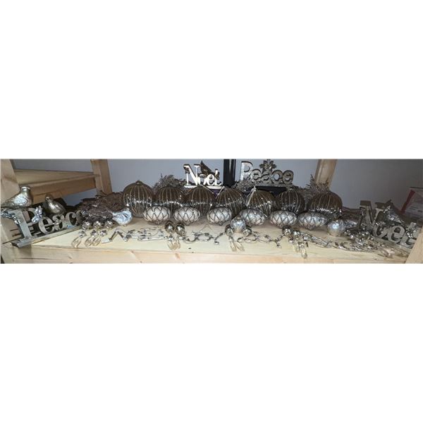 Metallic Christmas Decorations: Ornaments, Figurines, and Garland
