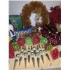 Image 2 : Christmas Decorations including Ornaments and Wreath