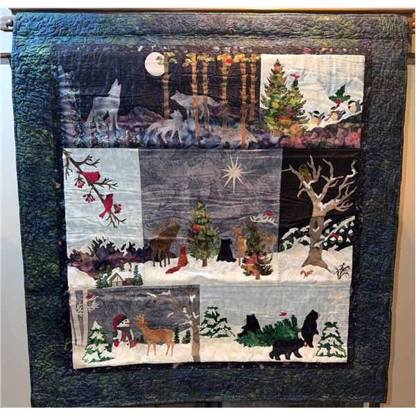 Hanging Handmade Christmas/Winter Themed Quilt