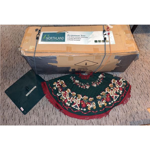 Northland Pre-Lit Artificial Christmas Tree with Skirt and Stand