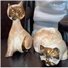 Image 1 : Atelier du Vieux Cap-Rouge Ceramic Cat Sculptures Signed Pelletier, Pair