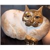 Image 3 : Pellini Atelier du Vieux Cap Ceramic and Gilt Cat Sculptures