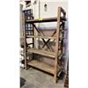 Image 1 : 4-TIER WOOD SHELVING UNIT 44" X 17" X 70"