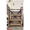 Image 2 : 4-TIER WOOD SHELVING UNIT 44" X 17" X 70"