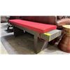 Image 1 : WOOD BENCH WITH CUSHION 72" X 15" X 21"