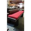 Image 3 : WOOD BENCH WITH CUSHION 72" X 15" X 21"