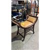 Image 1 : WOOD & LEATHER CURVED CHAIR