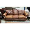 Image 2 : STUDDED LEATHER SOFA & LOVESEAT SET