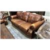 Image 4 : STUDDED LEATHER SOFA & LOVESEAT SET