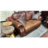 Image 5 : STUDDED LEATHER SOFA & LOVESEAT SET