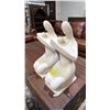 Image 2 : PAIR OF MODERN ABSTRACT FEMALE FIGURE SCULPTURES 24" TALL