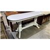 Image 3 : OVAL WOOD HALL TABLE 54" X 16" X 26"