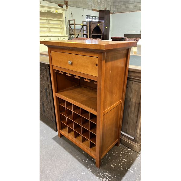 WOOD WINE CABINET 26.5" X 16" X 40"