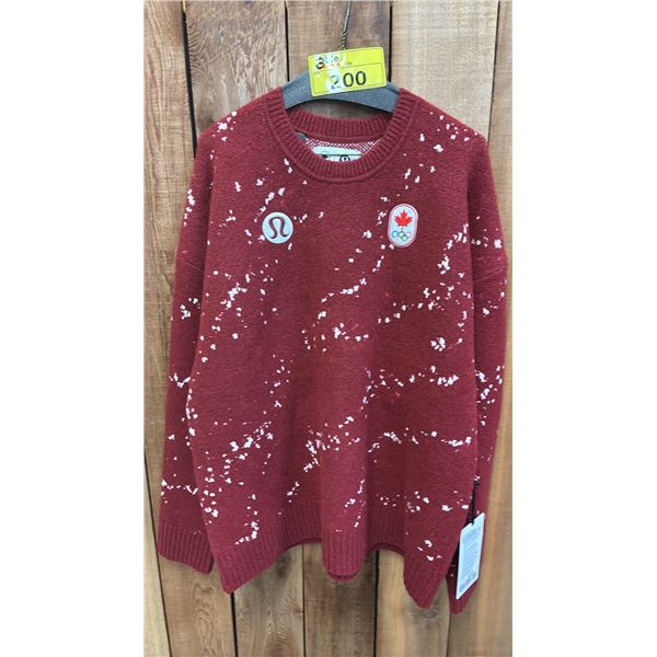 MEN'S LULULEMON SIZE L TEAM CANADA OLYMPIC 2026 ALPACA-BLEND JACQUARD SWEATER *WITH TAG*