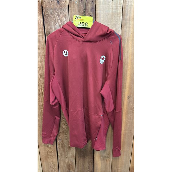 (2) MEN'S LULULEMON SIZE L TEAM CANADA 2022 WINTER OLYMPICS COLLECTION HOODIES