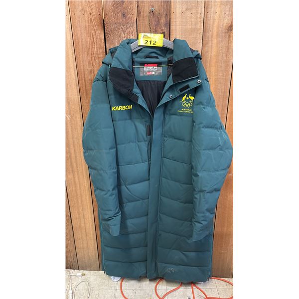 MEN'S 2XL KARBON TEAM AUSTRALIA 2026 WINTER OLYMPIC LONG PUFFER JACKET