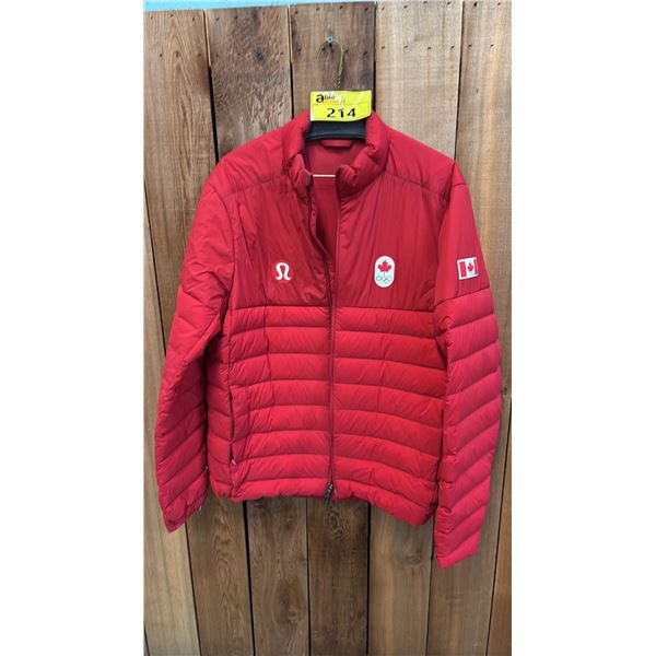 MEN'S SIZE L LULULEMON TEAM CANADA 2022 BEIJING WINTER OLYMPICS PUFFER JACKET