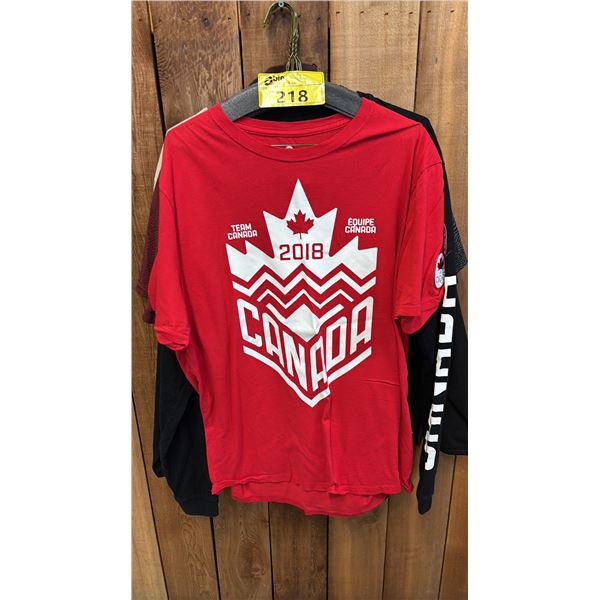 (7) ASSTD. MEN'S LULULEMON & HUDSON'S BAY COMPANY (HBC) TEAM CANADA 2014 & 2018 OLYMPIC SHIRTS
