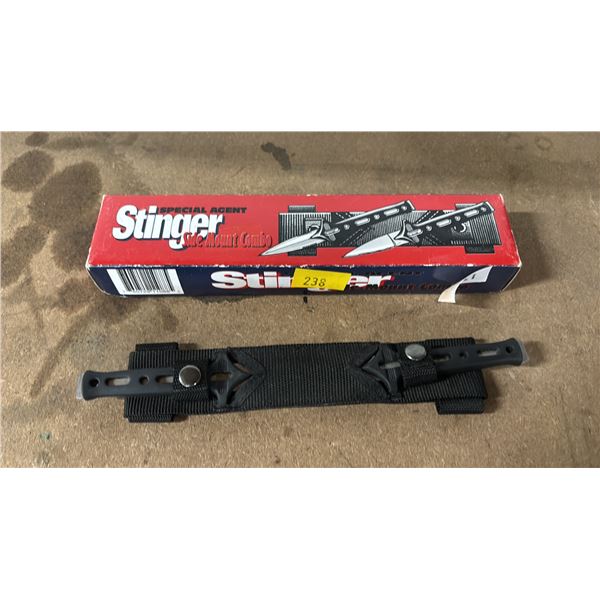 SPECIAL AGENT STINGER SIDE MOUNT COMBO SHEATH WITH 2 KNIVES (2" BLADES)