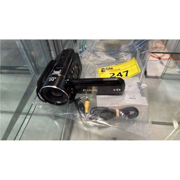 CANON VIXIA HF S21 CAMCORDER WITH MANUAL BATTERY & AV CABLE