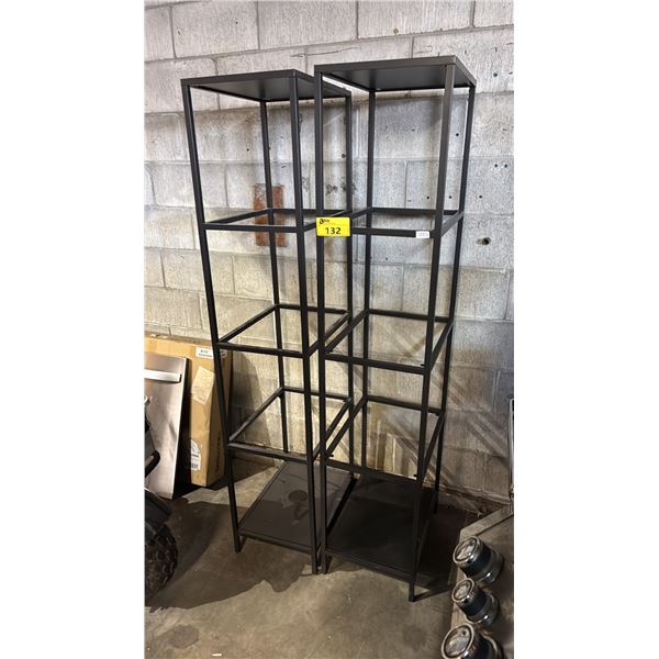 PAIR OF SHELVING UNIT ( NO SHELVES)