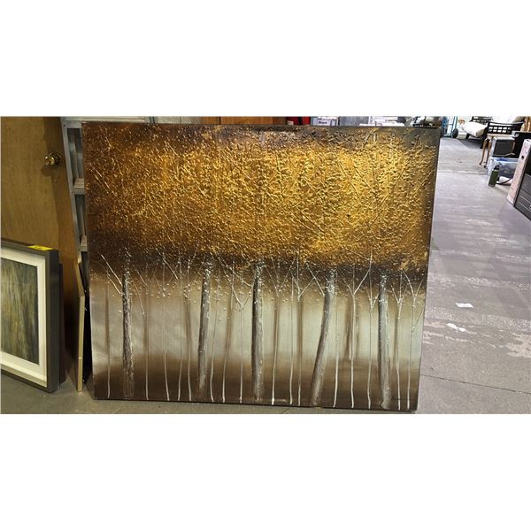 LARGE UNFRAMED GICLEE PRINT ON STRETCHED CANVAS: APPROX. 60" X 51"