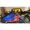 Image 2 : SHELF OF ASSORTED BACKPACKS, TOOL BAGS, KNEE PADS & MORE