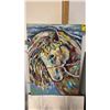 Image 2 : ORIGINAL OIL ON CANVAS & (3) ASSORTED PRINTS: PAINTING IS APPROX. 28" X 20"