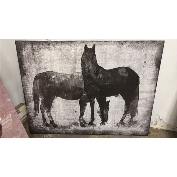 LARGE GICLEE HORSE PRINT ON STRETCHED CANVAS: APPROX. 36" X 48"