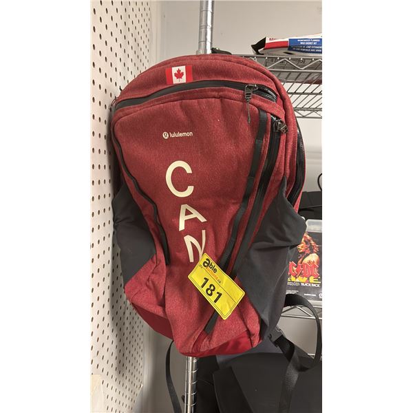 LULULEMON TEAM CANADA OLYMPICS BACKPACK