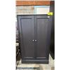 Image 2 : 2 DOOR WOODEN STORAGE CABINET