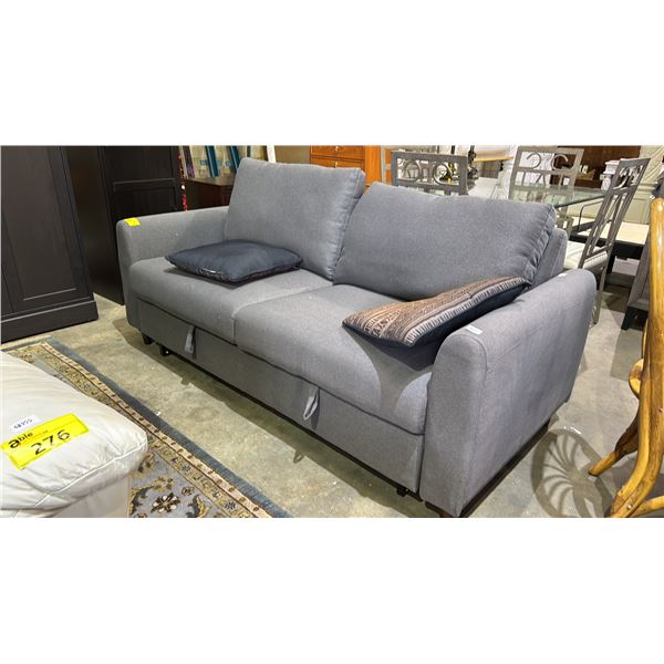 GRAY SOFA BED WITH CUSHIONS