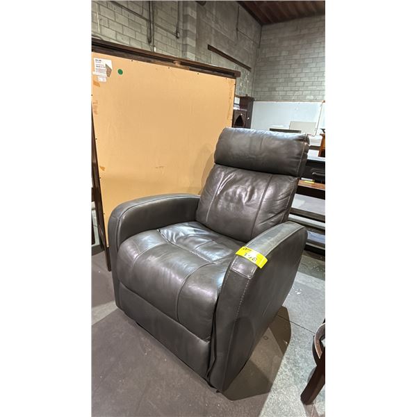 LEATHER POWER ROCKING RECLINER