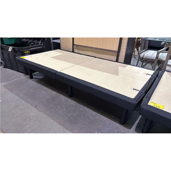 ELECTRIC FOLDING ADJUSTABLE BED BASE APPROX. 78" X 40" (ONE LEG MISSING, NO REMOTE, UNKNOWN WORKING