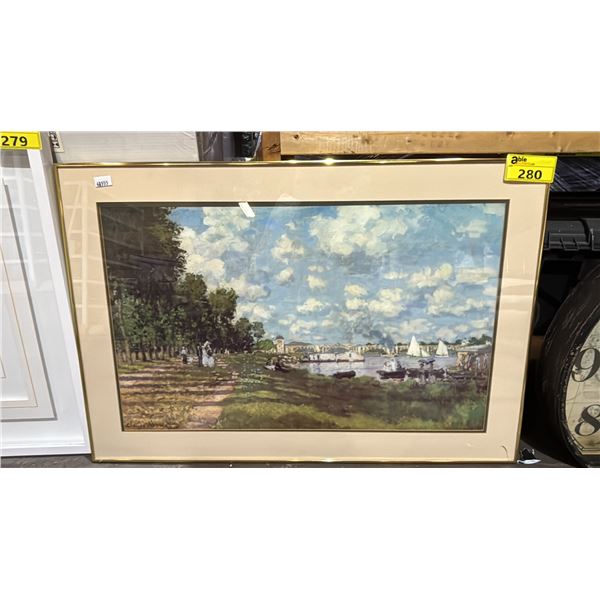 FRAME PRINT OF MONET'S THE BASIN AT ARGENTEUIL