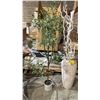Image 2 : (2) ARTIFICIAL HOME DECOR PLANTS AND A BEIGE VASE