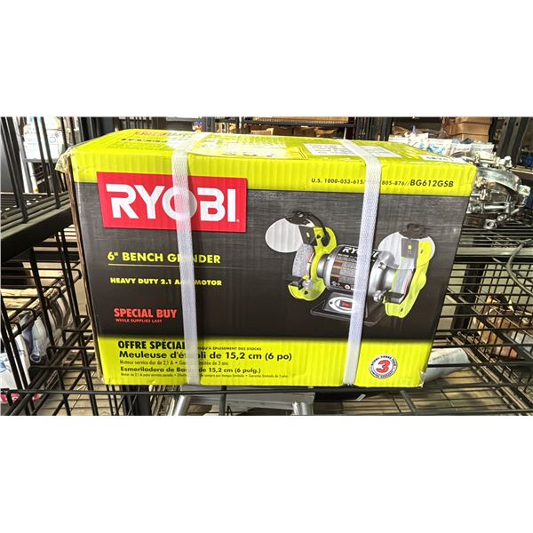 *NEW* RYOBI 6" BENCH GRINDER
