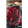 Image 1 : RED AND GREY MULTI COMPARTMENT BAGPACK