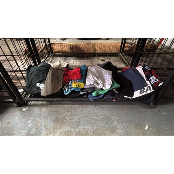 SHELF LOT OF ASSORTED CLOTHING