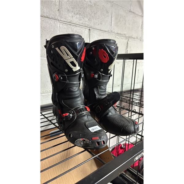 BLACK SIDI VORTICE MOTORCYCLE RACING BOOTS SIZE EURO 42