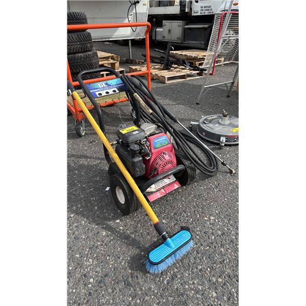 BE POWER WASHER GAS PRESSURE WASHER WITH HOSE, WAND & EXTENDING SCRUB BRUSH