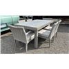 Image 1 : PATIO TABLE WITH 6 CHAIRS (SOME COSMETIC DAMAGE)