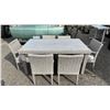 Image 2 : PATIO TABLE WITH 6 CHAIRS (SOME COSMETIC DAMAGE)