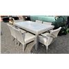 Image 3 : PATIO TABLE WITH 6 CHAIRS (SOME COSMETIC DAMAGE)
