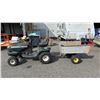 Image 1 : *TESTED WORKING* CRAFTSMAN LT1000 RIDE ON GAS TRACTOR WITH KEY & CRAFTSMAN TOW-ALONG TRAILER